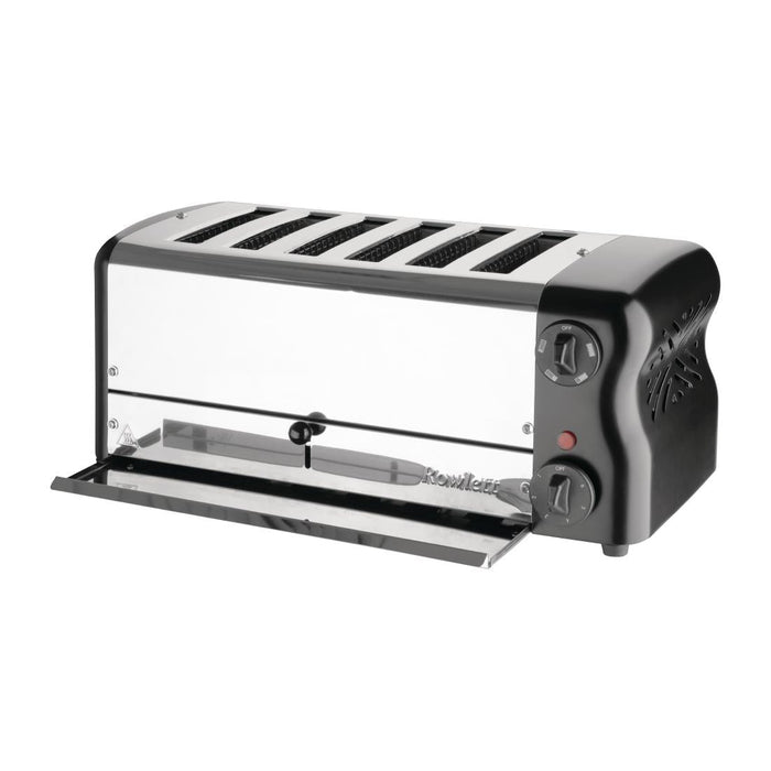 Rowlett Esprit 6 Slot Toaster Jet Black w/2x Additional Elements & Sandwich Cage Rowlett