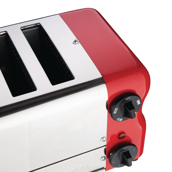 Rowlett Esprit 6 Slot Toaster Traffic Red w/2x Additional Elements & Sandwich Cage Rowlett
