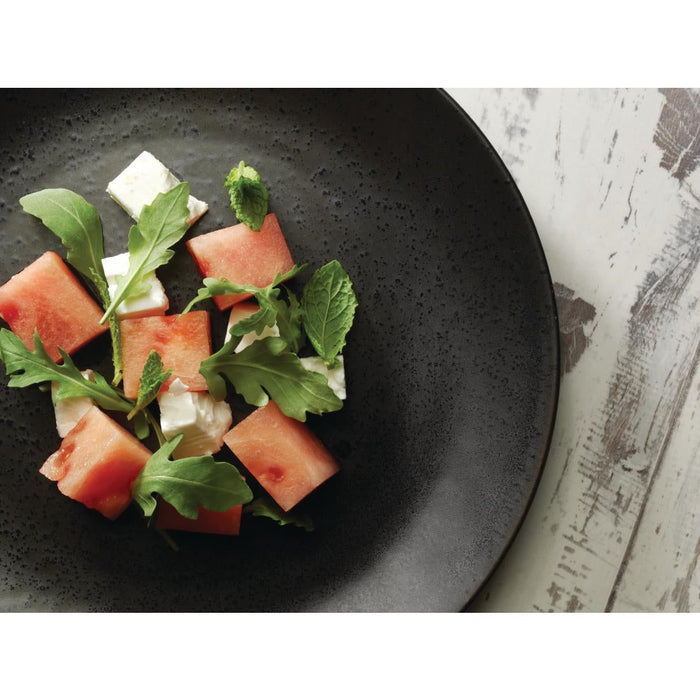 Olympia Fusion Round Black Coupe Plates 203mm (6 Pack) Olympia