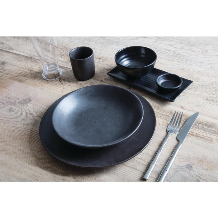 Olympia Kristallon Fusion Melamine Rice Bowls Black 120mm (6 Pack) Olympia