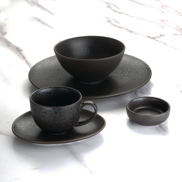 Olympia Fusion Round Black Coupe Plate 270mm (4 Pack) Olympia