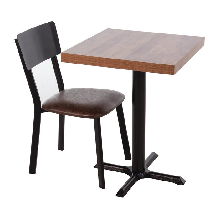 Bolero Metal & PU Side Chairs Vintage Mocha (4 Pack) Bolero