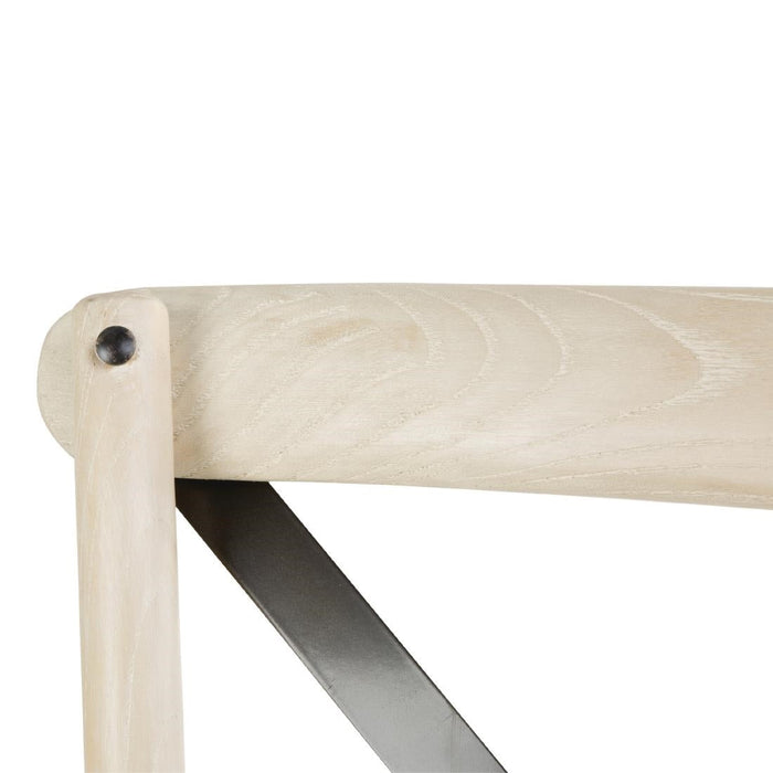 Bolero Bentwood Chairs with Metal Cross Backrest (2 Pack) Bolero