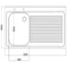 Vogue Fully Assembled Stainless Steel Sink Single Right Hand Drainer 1200mm Vogue