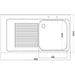 Vogue Fully Assembled Stainless Steel Left Hand Drainer 1500mm Vogue