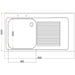 Vogue Fully Assembled Stainless Steel Sink Right Hand Drainer 1500mm Vogue