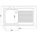 Vogue Fully Assembled Stainless Steel Sink Right Hand Drainer 1500mm Vogue
