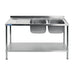 Vogue Fully Assembled Stainless Steel Sink Left Hand Drainer 1800mm Vogue