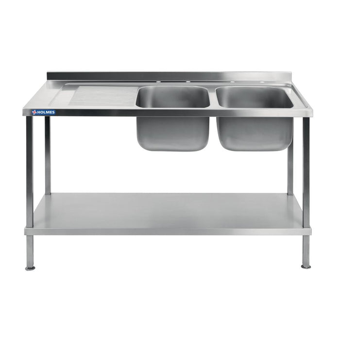Vogue Fully Assembled Stainless Steel Sink Left Hand Drainer 1500mm Vogue