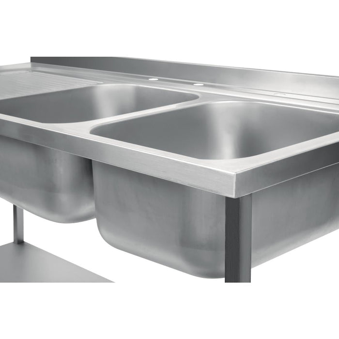 Vogue Fully Assembled Stainless Steel Sink Left Hand Drainer 1500mm Vogue