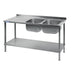 Vogue Fully Assembled Stainless Steel Sink Left Hand Drainer 1500mm Vogue