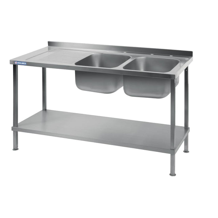 Vogue Fully Assembled Stainless Steel Sink Left Hand Drainer 1800mm Vogue