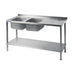 Vogue Fully Assembled Stainless Steel Sink Right Hand Drainer 1500mm Vogue