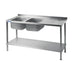 Vogue Fully Assembled Stainless Steel Sink Right Hand Drainer 1800mm Vogue