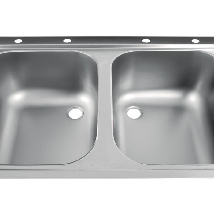 Vogue Fully Assembled Stainless Steel Sink Left Hand Drainer 1500mm Vogue