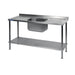 Vogue Stainless Steel Sink Double Drainer 1800mm Vogue