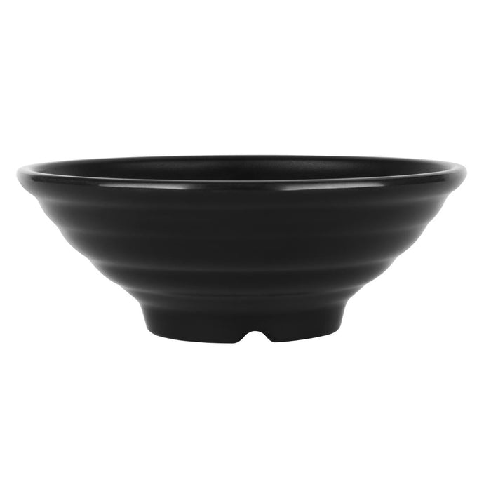 Olympia Kristallon Fusion Melamine Large Bowls Black 225mm (4 Pack) Olympia