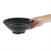 Olympia Kristallon Fusion Melamine Large Bowls Black 225mm (4 Pack) Olympia