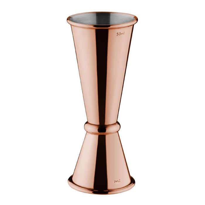 25ml and 50ml measure. Copper plated