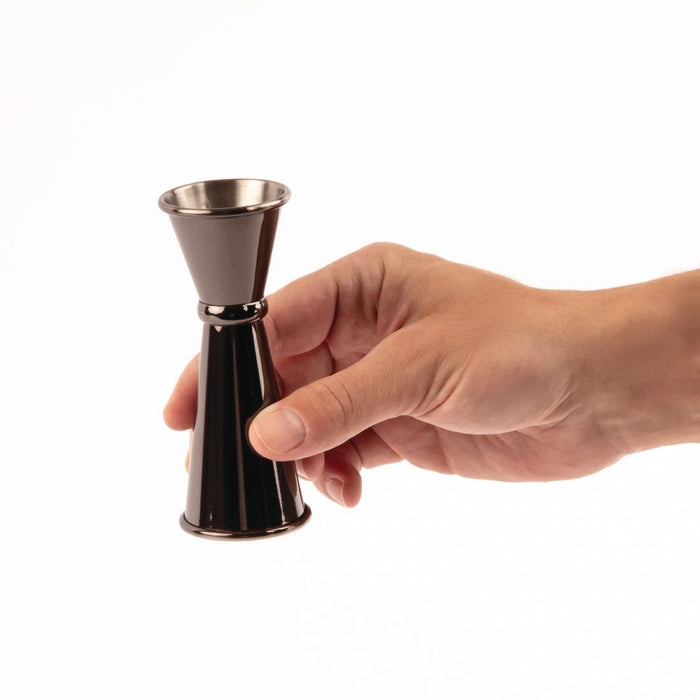 Olympia Banded Jigger Gunmetal 25ml/50ml Olympia