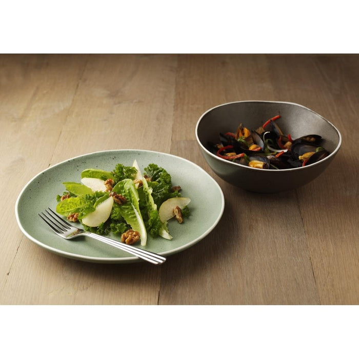 Olympia Chia Deep Bowls Charcoal 210mm (6 Pack) Olympia