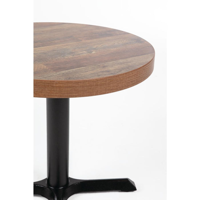 Bolero Pre-Drilled Round Table Top Urban Dark 600mm Bolero