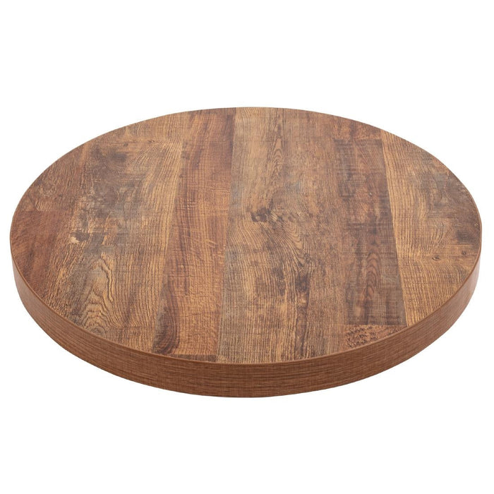 Bolero Pre-Drilled Round Table Top Urban Dark 600mm Bolero