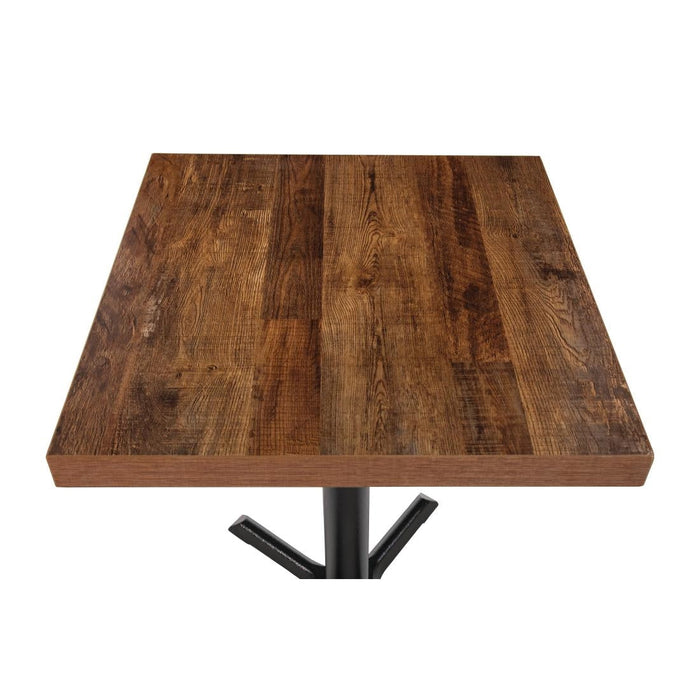 Bolero Pre-Drilled Square Table Top Urban Dark 700mm Bolero