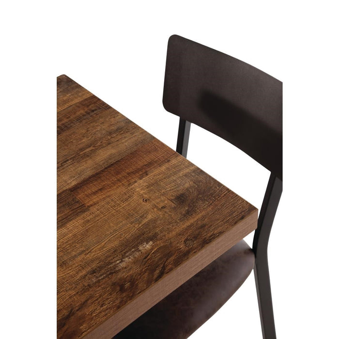 Bolero Pre-Drilled Square Table Top Urban Dark 700mm Bolero