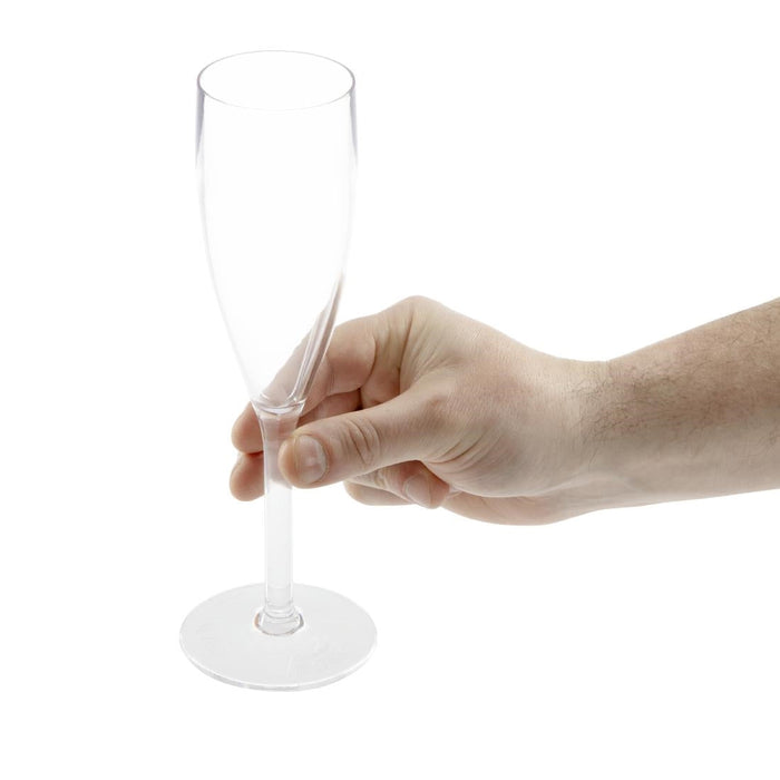Olympia Kristallon Polycarbonate Champagne Flutes 200ml (12 Pack) Olympia