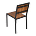 Bolero Steel & Acacia Side Chairs (4 Pack) Bolero