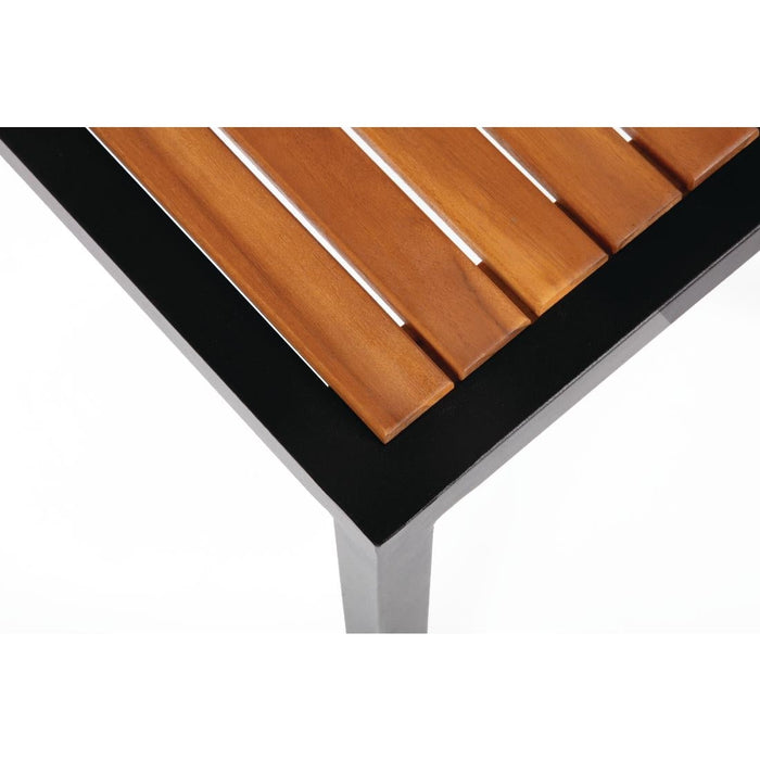 Bolero Steel & Acacia Side Chairs (4 Pack) Bolero