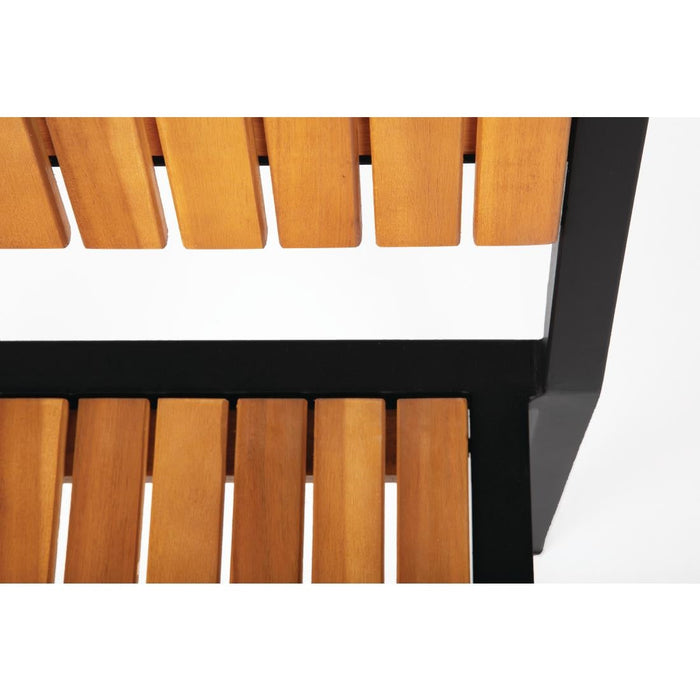 Bolero Steel & Acacia Side Chairs (4 Pack) Bolero