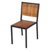 Bolero Steel & Acacia Side Chairs (4 Pack) Bolero