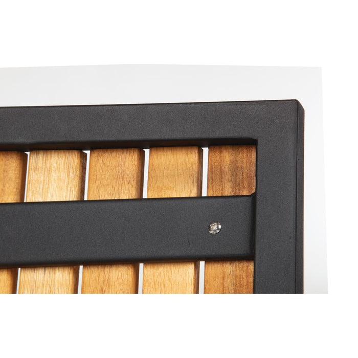 Bolero Steel & Acacia Armchair (4 Pack) Bolero