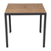 Bolero Square Steel and Acacia Table 800mm Bolero