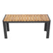 Bolero Rectangular Steel and Acacia Benches 1000mm (2 Pack) Bolero