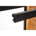 Bolero Rectangular Steel and Acacia Benches 1000mm (2 Pack) Bolero