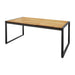 Bolero Acacia Wood and Steel Rectangular Industrial Table 1800mm Bolero