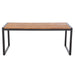 Bolero Acacia Wood and Steel Rectangular Industrial Table 1800mm Bolero