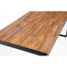 Bolero Acacia Wood and Steel Rectangular Industrial Table 1800mm Bolero
