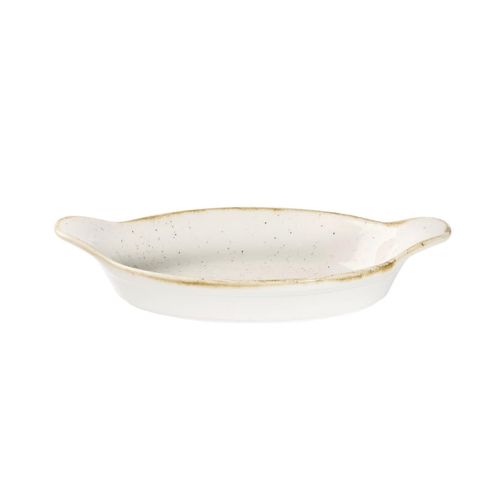 Churchill Stonecast Oval Eared Dishes Barley White 232mm (6 Pack) Churchill