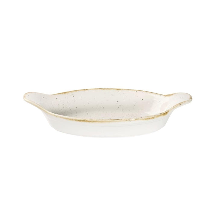 Churchill Stonecast Oval Eared Dishes Barley White 205mm (6 Pack) Churchill