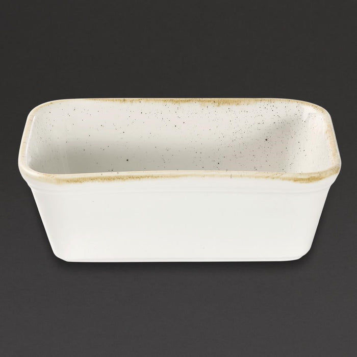 Churchill Stonecast Deep Rectangular Dishes Barley White 160mm (12 Pack) Churchill
