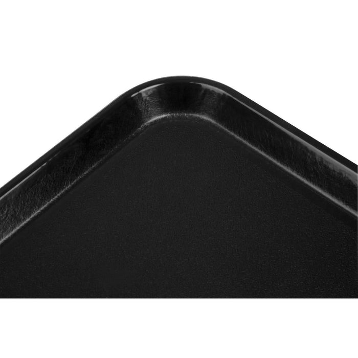 Cambro EpicTread Fibreglass Rectangular Non-Slip Tray Black 350mm Cambro