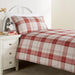 Mitre Essentials Chatsworth Hardwick Taupe/Connel Claret Pillowcase - 48x75cm