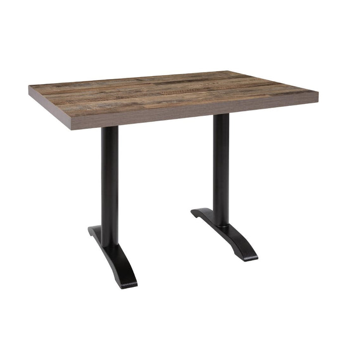 Bolero Pre-Drilled Rectangular Table Top Urban Dark 1100(W) x 700(D)mm Bolero