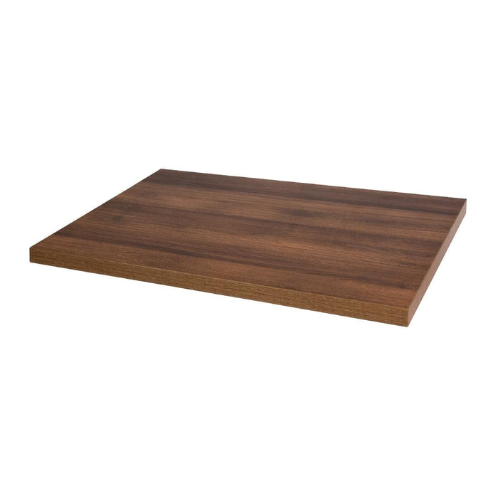 Bolero Pre-drilled Rectangular Table Top Rustic Oak 1100(W) x 700(D)mm Bolero