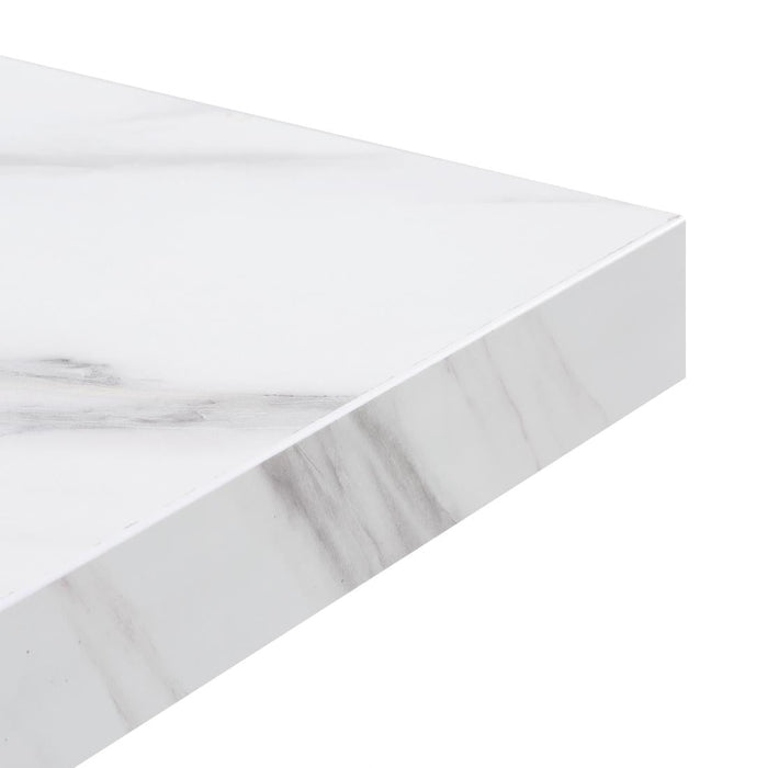 Bolero Pre-Drilled Square Table Top Marble Effect 600mm Bolero
