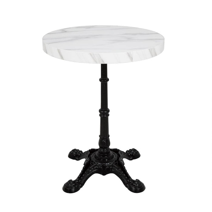 Bolero Pre-drilled Round Table Top Marble Effect 600mm Bolero